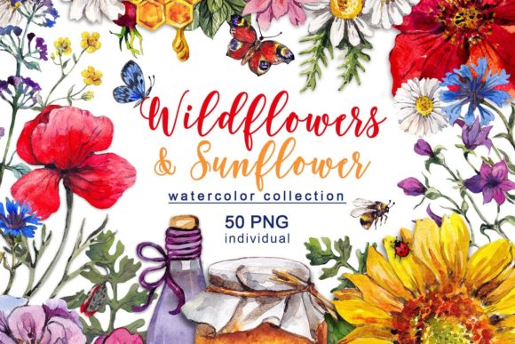 Download Watercolor Floral Summer Clipart - Floral summer clipart Collection