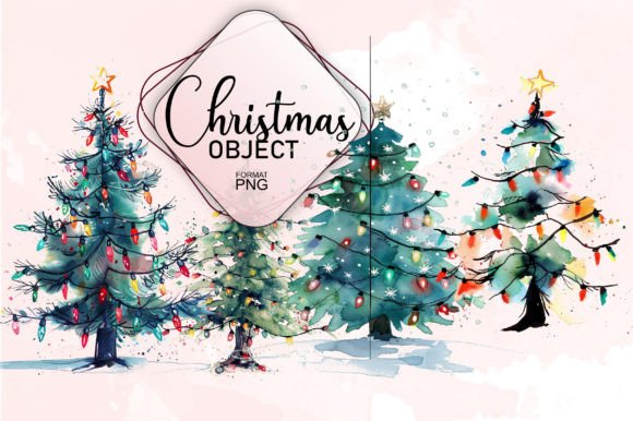 Download Watercolor Christmas Tree Pack - Watercolor christmas Collection