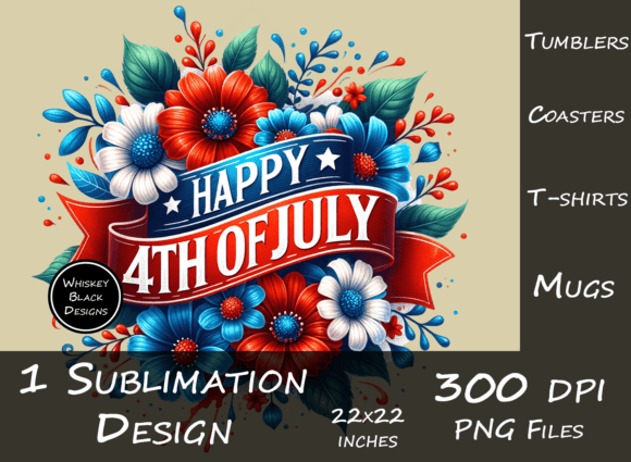 Download 4th of July Floral Banner Graphic - Premium Resources