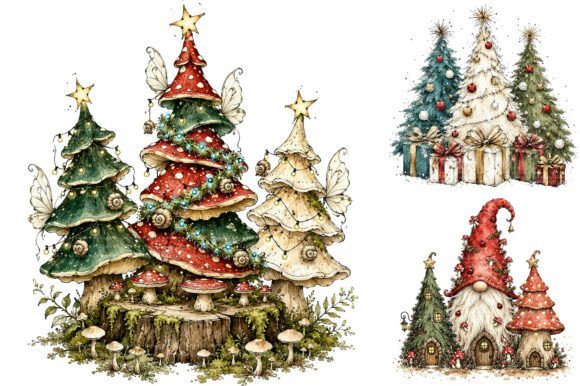 Download Watercolor Christmas Tree Clipart Bundle - Watercolor christmas Collection