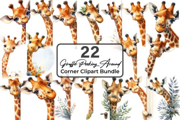 Download Giraffe Peeking Around Corner Clipart - Premium Resources