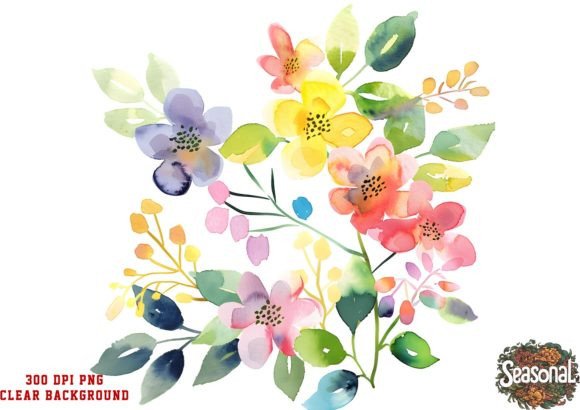 Download Summer Flower Watercolor Clipart - Summer flower watercolor Collection
